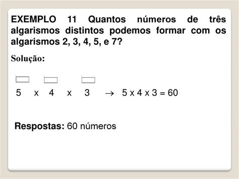 com os algarismos 1 2 3 4 5 e 6 quantos números de três algarismos distintos podemos formar